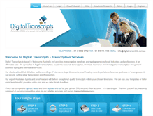Tablet Screenshot of digitaltranscripts.com.au